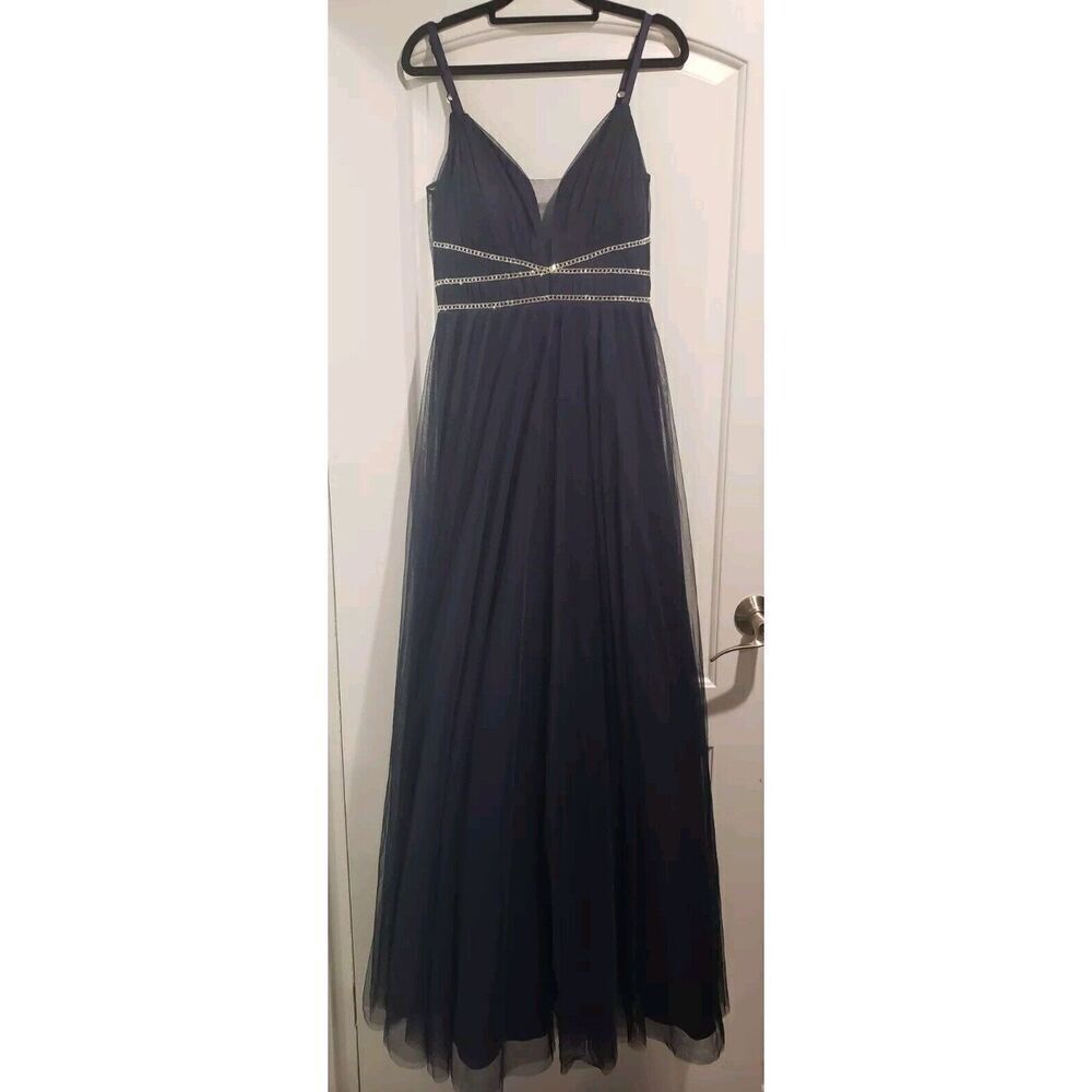 TLC Say Yes To The Prom- Navy Blue Tulle Ballgown/ Dress Size 3 NWT
